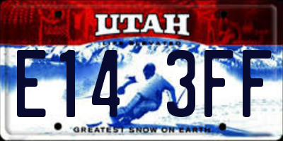 UT license plate E143FF