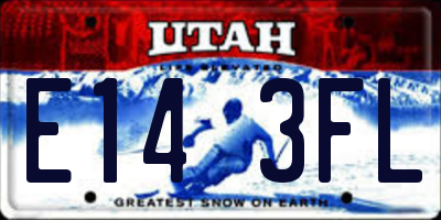 UT license plate E143FL