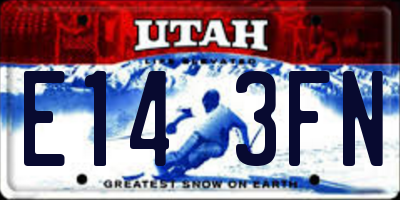 UT license plate E143FN