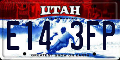 UT license plate E143FP
