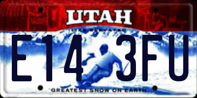 UT license plate E143FU