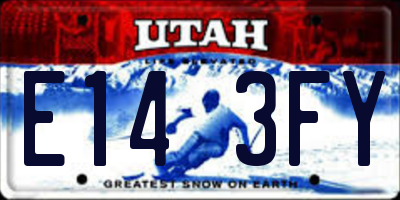 UT license plate E143FY