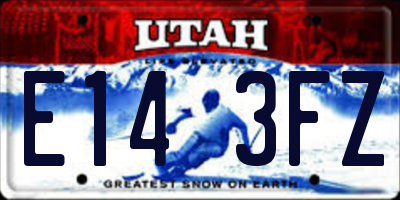 UT license plate E143FZ