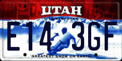 UT license plate E143GF