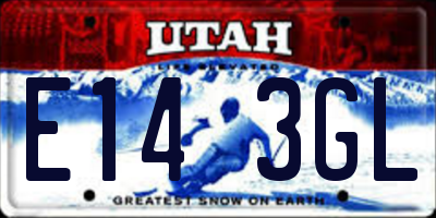 UT license plate E143GL