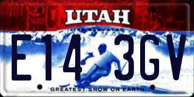 UT license plate E143GV
