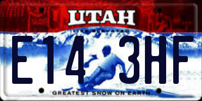 UT license plate E143HF