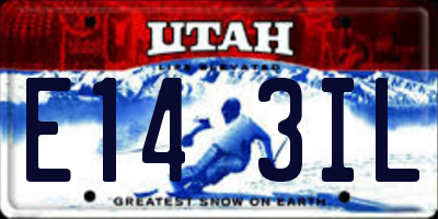 UT license plate E143IL