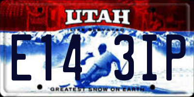 UT license plate E143IP
