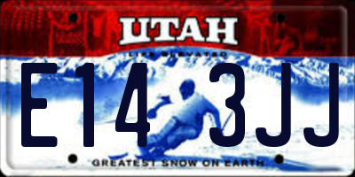 UT license plate E143JJ