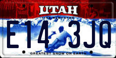 UT license plate E143JQ