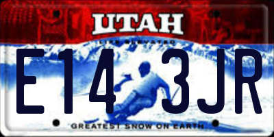 UT license plate E143JR