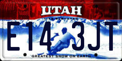 UT license plate E143JT