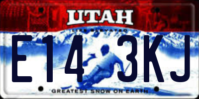 UT license plate E143KJ