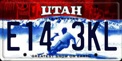 UT license plate E143KL