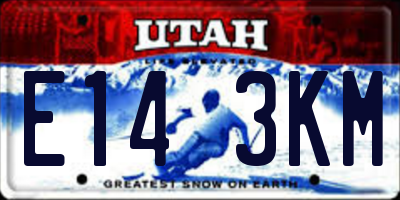 UT license plate E143KM