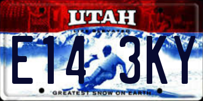 UT license plate E143KY