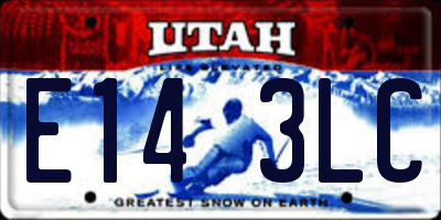 UT license plate E143LC