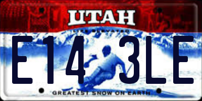 UT license plate E143LE