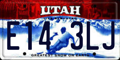 UT license plate E143LJ