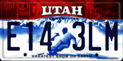UT license plate E143LM