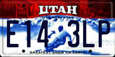 UT license plate E143LP