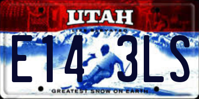 UT license plate E143LS