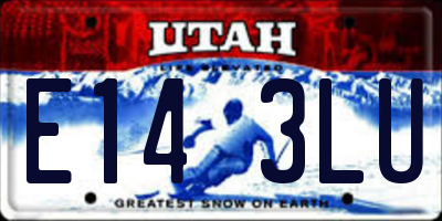 UT license plate E143LU
