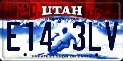 UT license plate E143LV