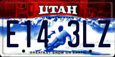 UT license plate E143LZ