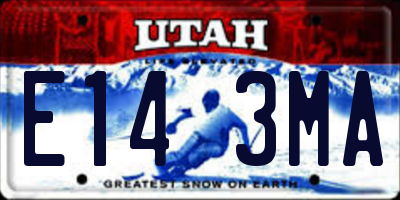 UT license plate E143MA