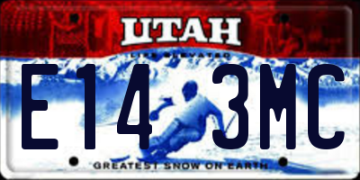 UT license plate E143MC