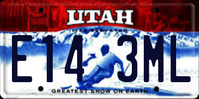 UT license plate E143ML