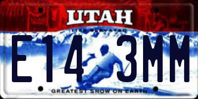 UT license plate E143MM