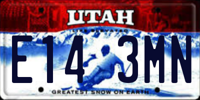 UT license plate E143MN
