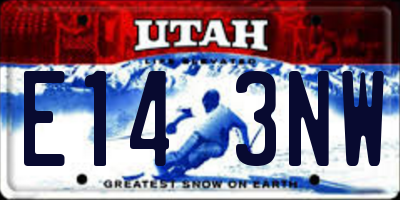 UT license plate E143NW