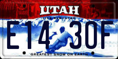 UT license plate E143OF