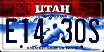 UT license plate E143OS