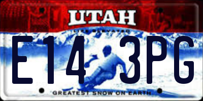 UT license plate E143PG