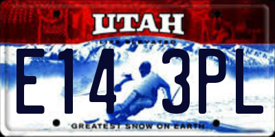 UT license plate E143PL