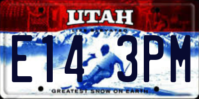 UT license plate E143PM