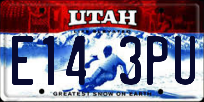 UT license plate E143PU