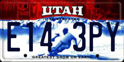 UT license plate E143PY