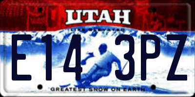 UT license plate E143PZ
