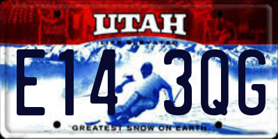 UT license plate E143QG