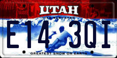 UT license plate E143QI