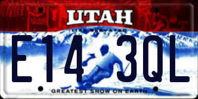 UT license plate E143QL