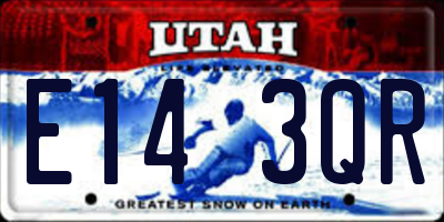 UT license plate E143QR