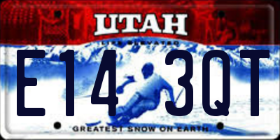 UT license plate E143QT