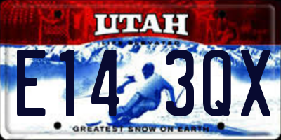 UT license plate E143QX